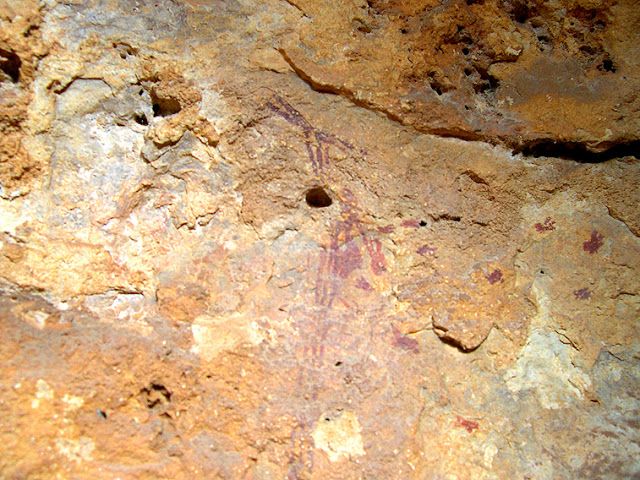 buc tranh thang tren hang da Mesolithic